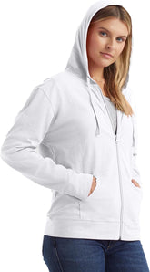 Cotton Full Zip-Up Hoodie for Women